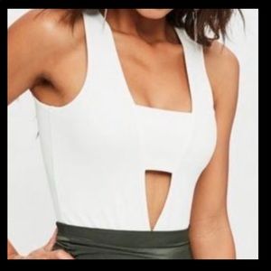 NEW w/o tags Missguided White cutout bodysuit